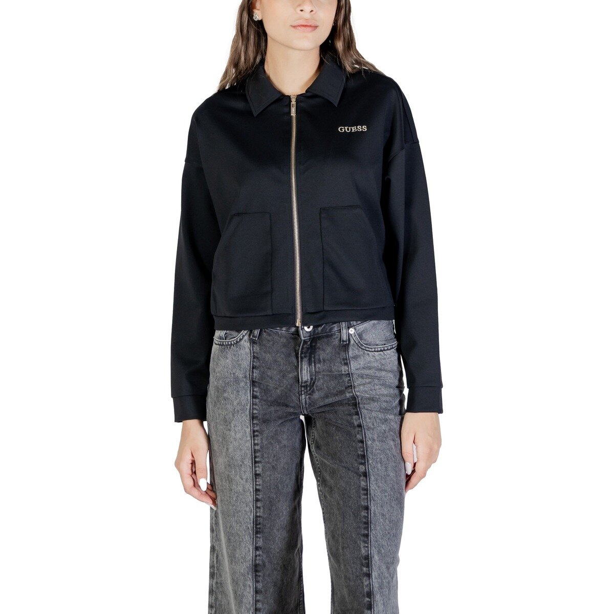 Guess Îmbracaminte CARLA CROP ZIP JACKET V5YL08 KCX42