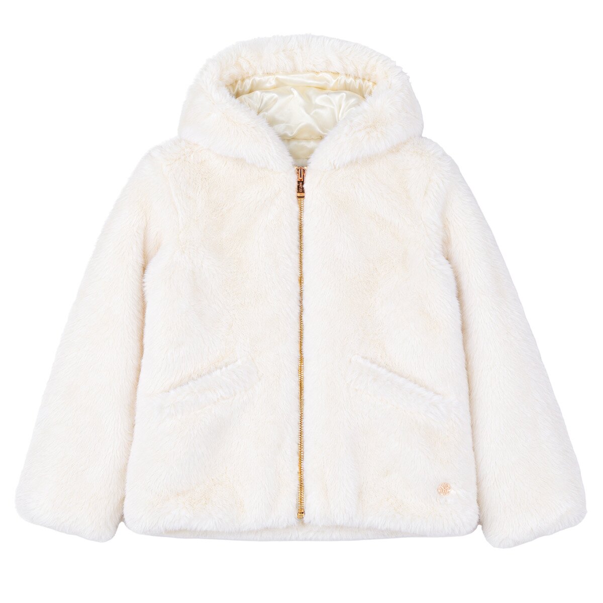 Guess Îmbracaminte FAUX FUR HOODED LS JACKET W/ZI