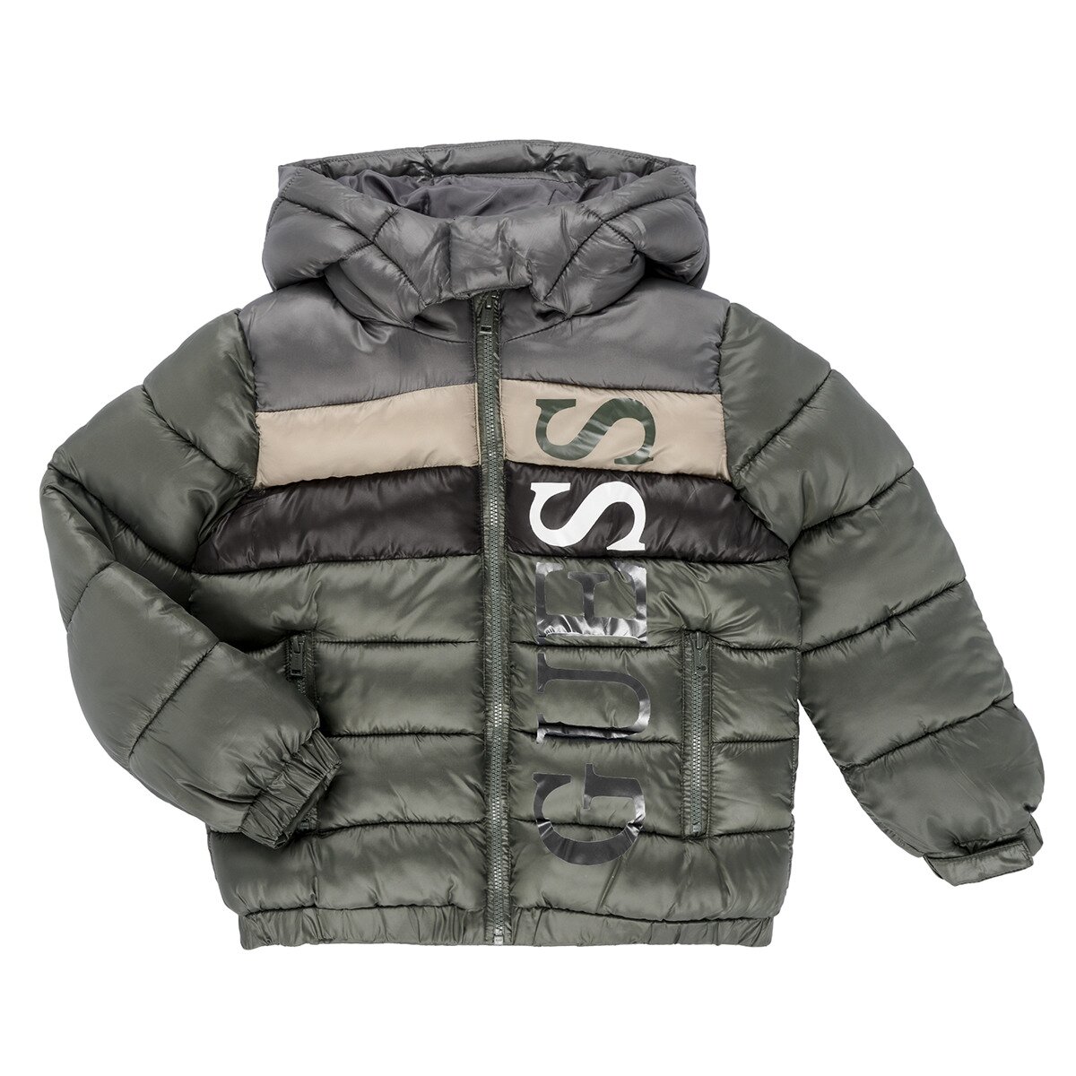 Guess Îmbracaminte HOODED PADDED LS PUFFER W/ZIP