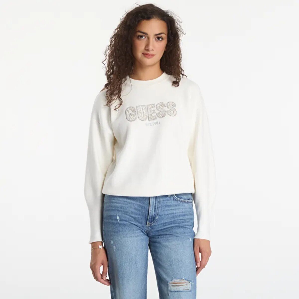 Guess Îmbracaminte Ls Cn Madeline Logo Swtr