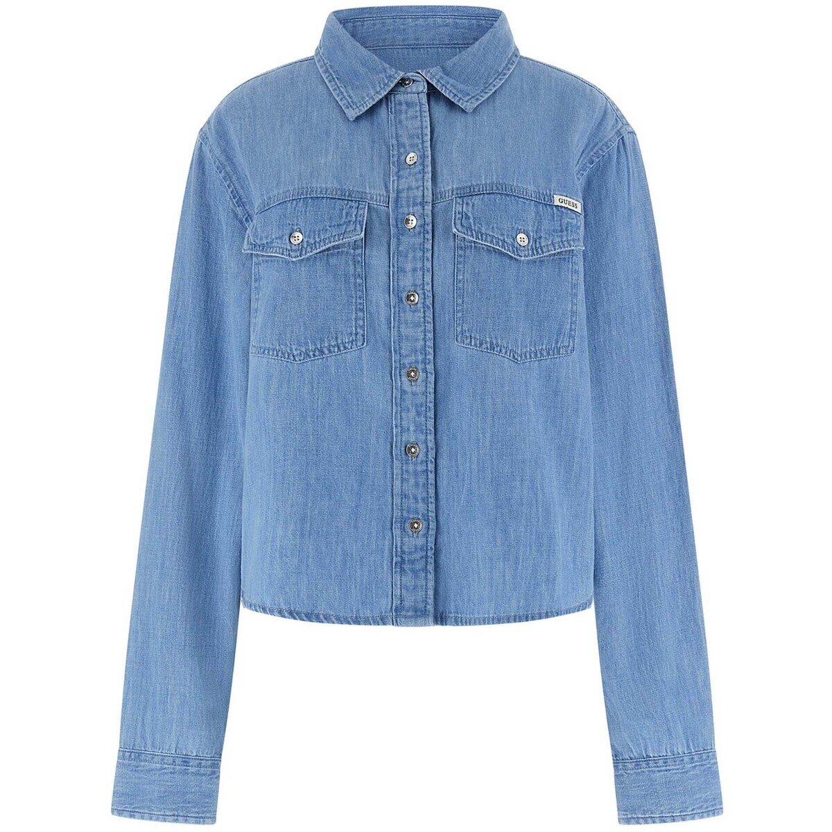 Guess Îmbracaminte Ls Wren Denim Top