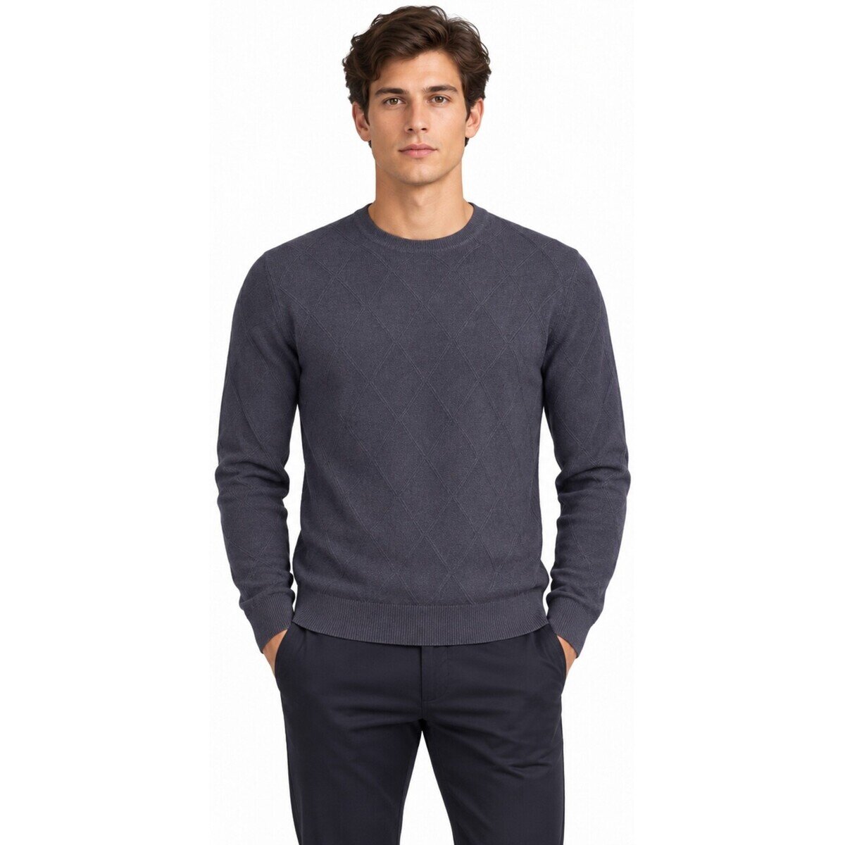 Guess Îmbracaminte Nial Cn Ls Diamond Stitch Swtr