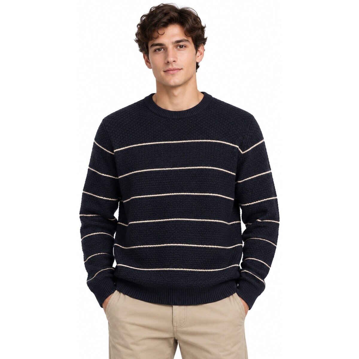 Guess Îmbracaminte Norval Cn Stitched Stripes Swt