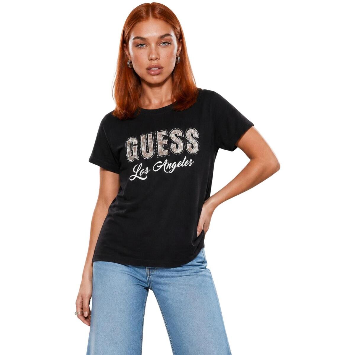 Guess Îmbracaminte SS CN SNAKE SCRIPT R W6YI30 K4349