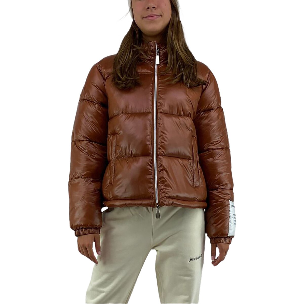 Hinnominate Îmbracaminte Piumino All Zip In Nylon Con Etichetta Sul Polso