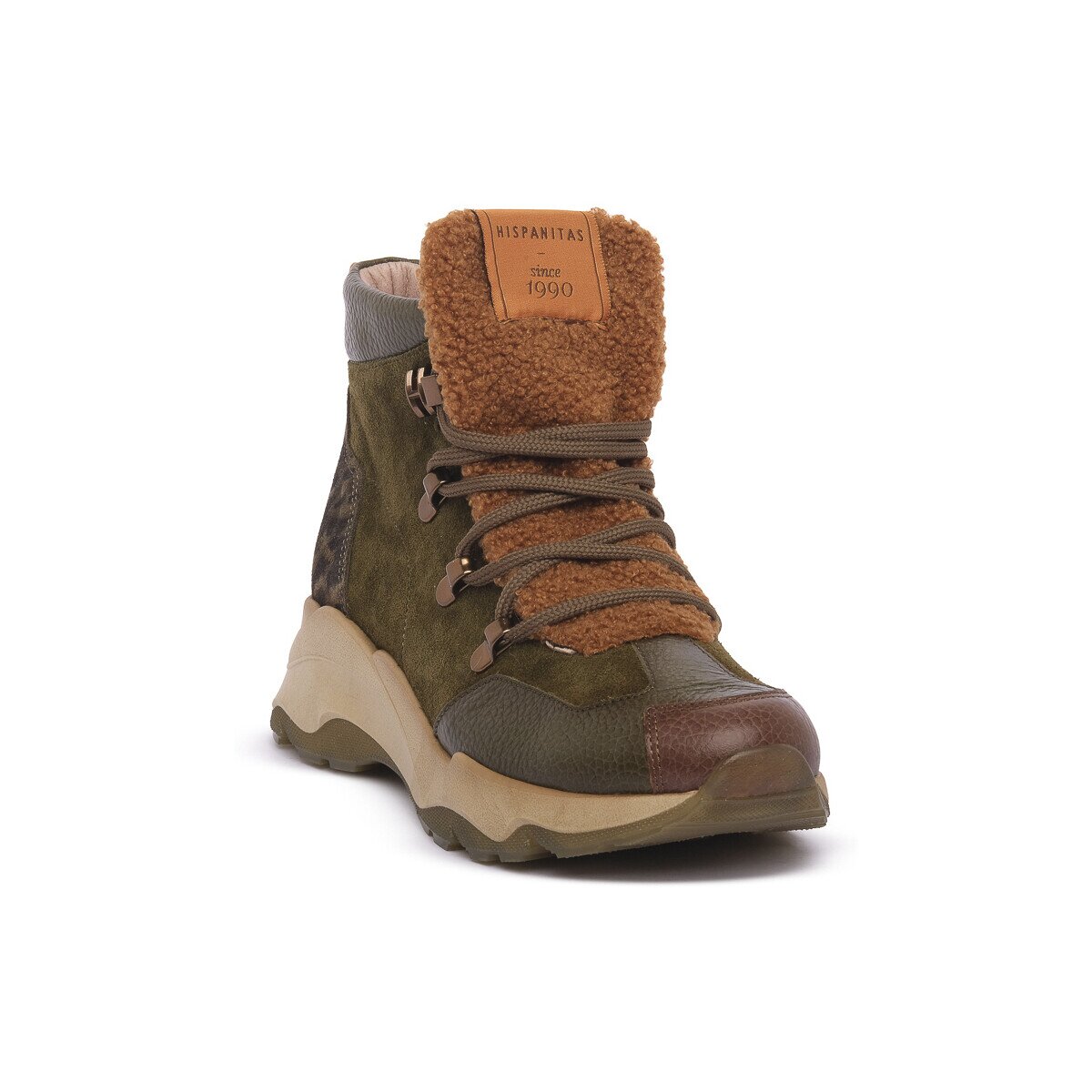 Hispanitas Pantofi VELOUR ARMY