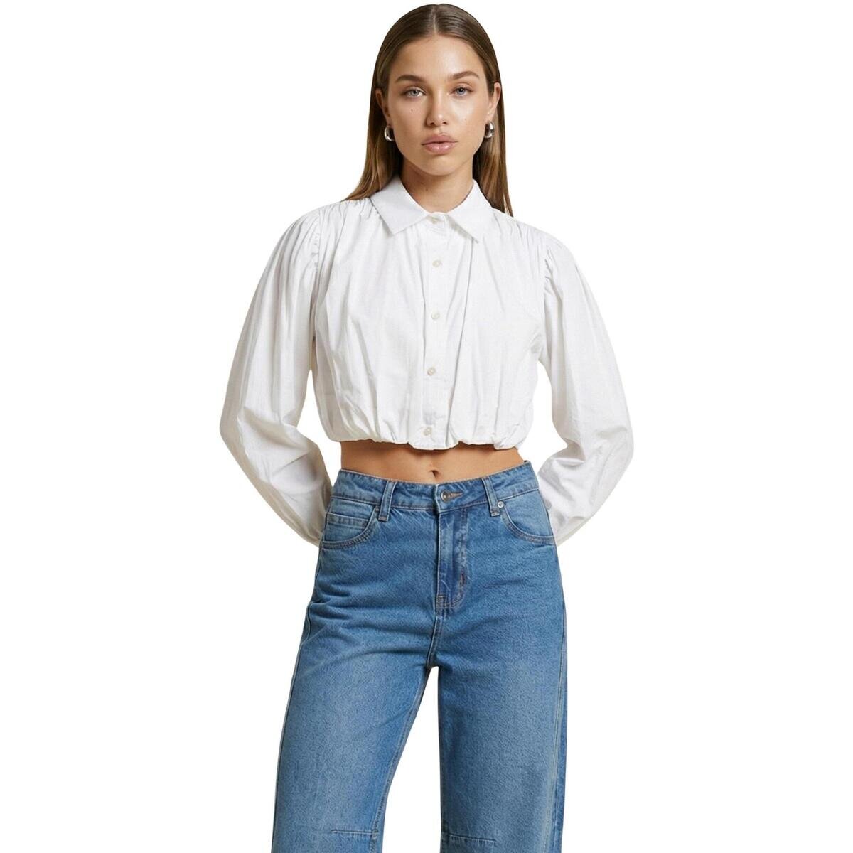 I Am Îmbracaminte Camicia Cotone Cropped 25543