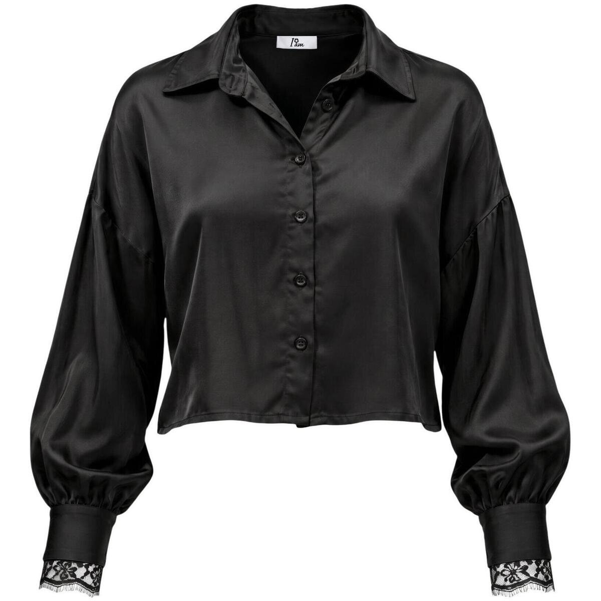 I Am Îmbracaminte Elisa lace cuff viscose satin shirt L 021
