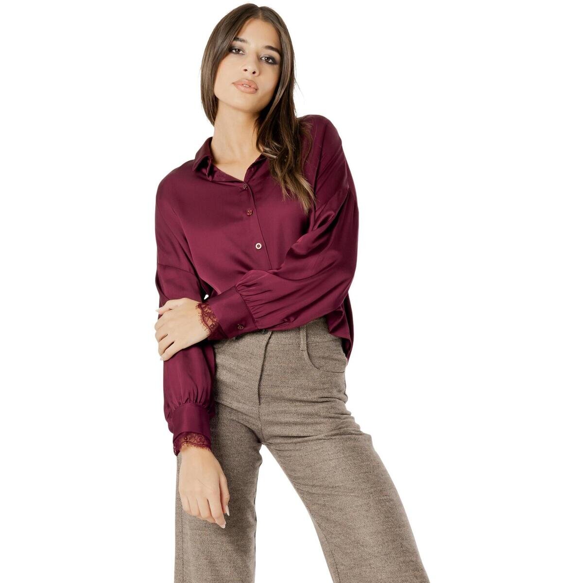 I Am Îmbracaminte Elisa lace cuff viscose satin shirt L 021