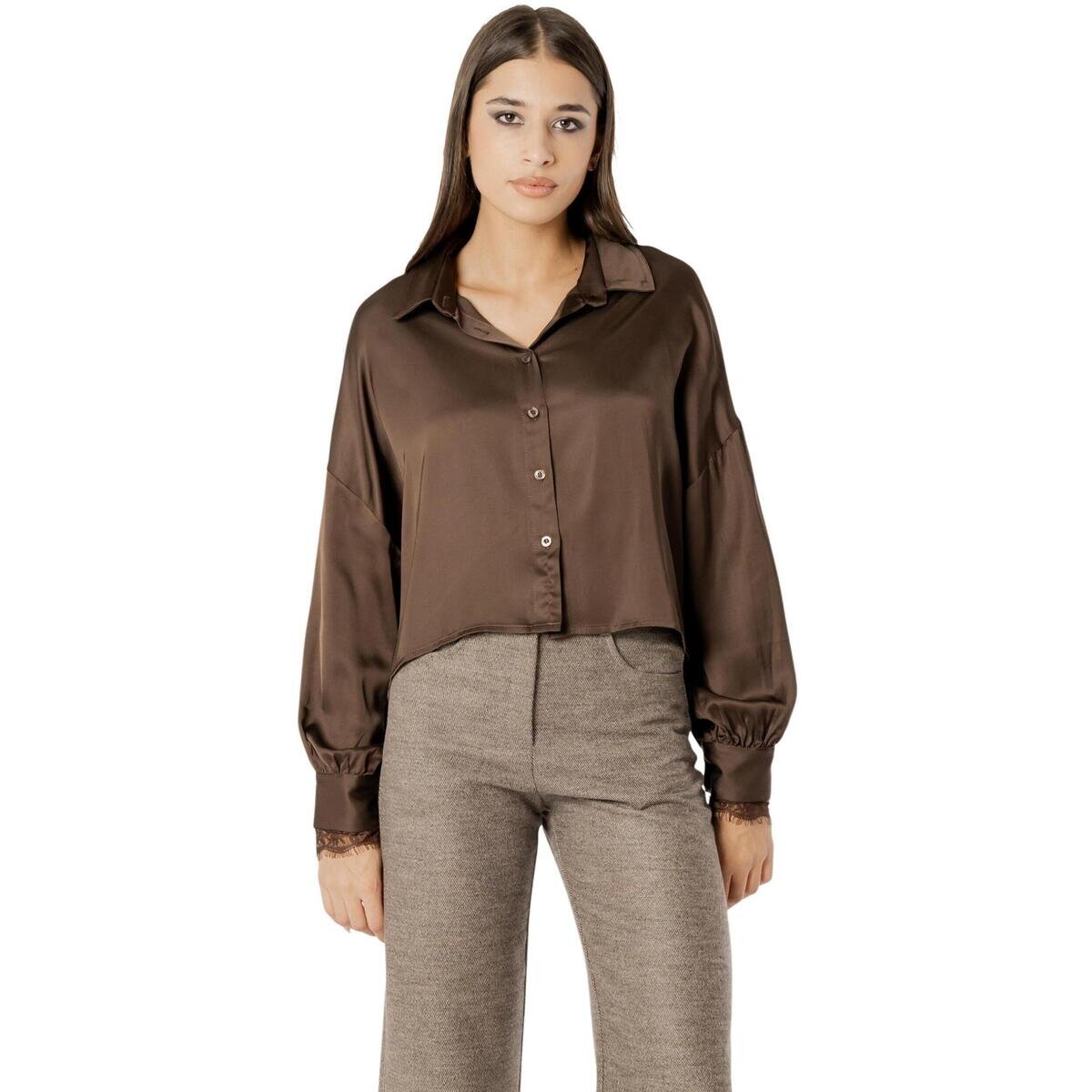 I Am Îmbracaminte Elisa lace cuff viscose satin shirt L 021