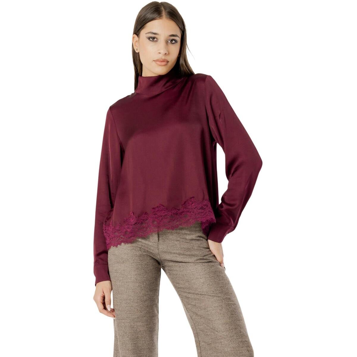 I Am Îmbracaminte Elisa lace viscose satin blouse L 022