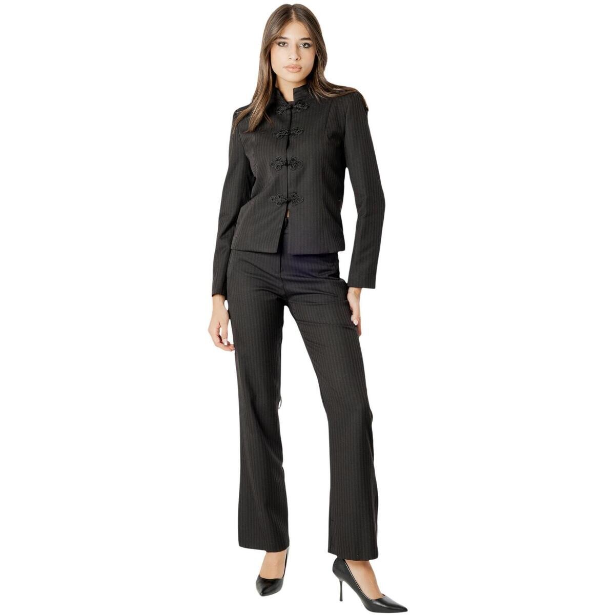I Am Îmbracaminte ROCKEFELLER PINSTRIPE FLARED PANTS AI26670