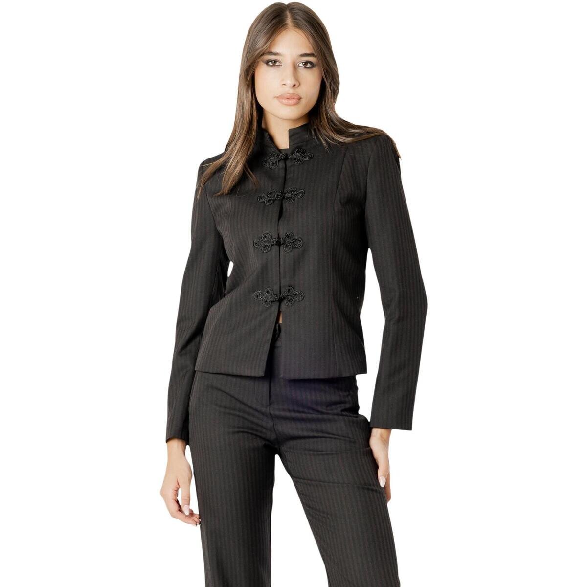 I Am Îmbracaminte ROCKEFELLER PINSTRIPE MANDARIN BLAZER AI26669