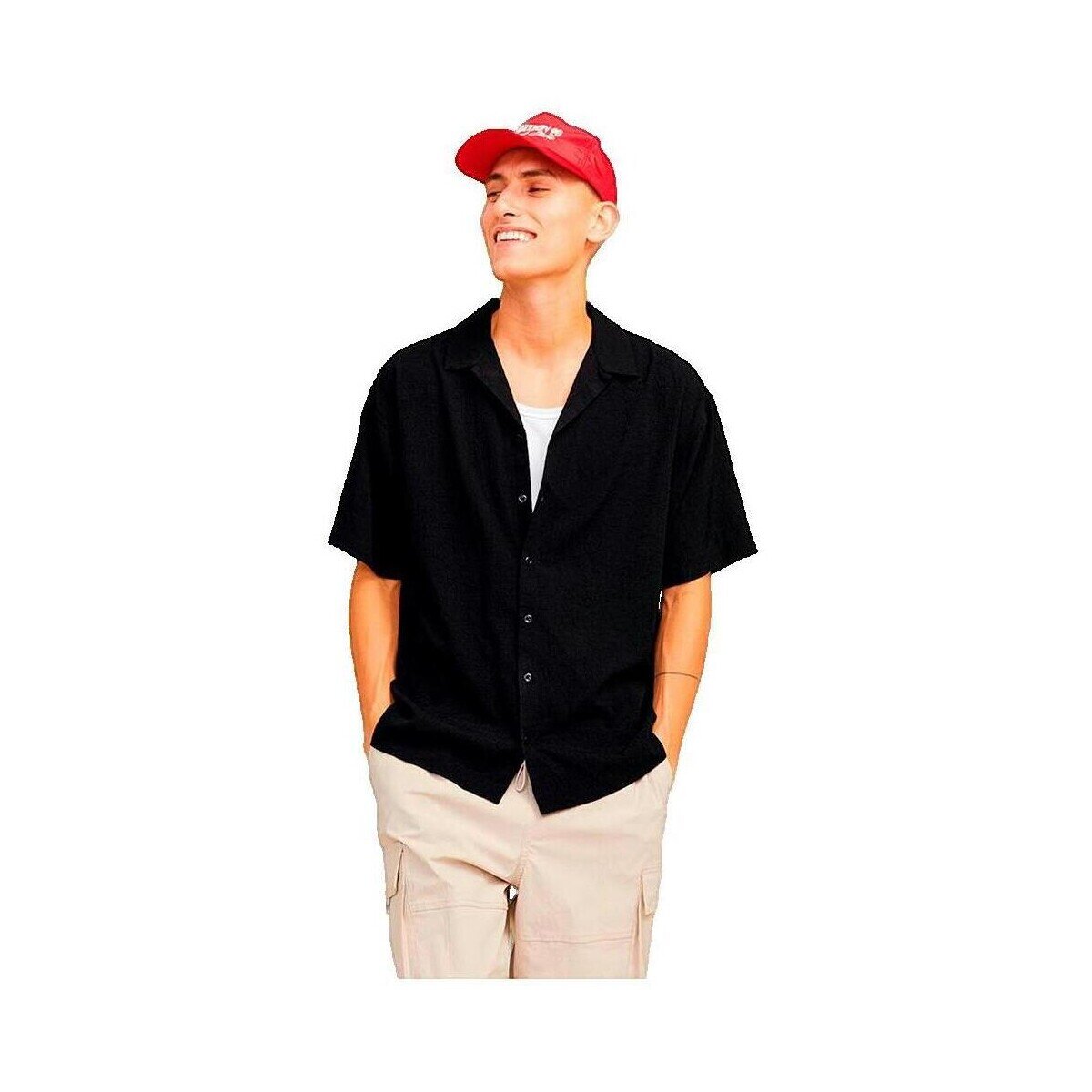 Jack & Jones Îmbracaminte Chemise Jack Jones Jeff Heat Resort noire manches courtes