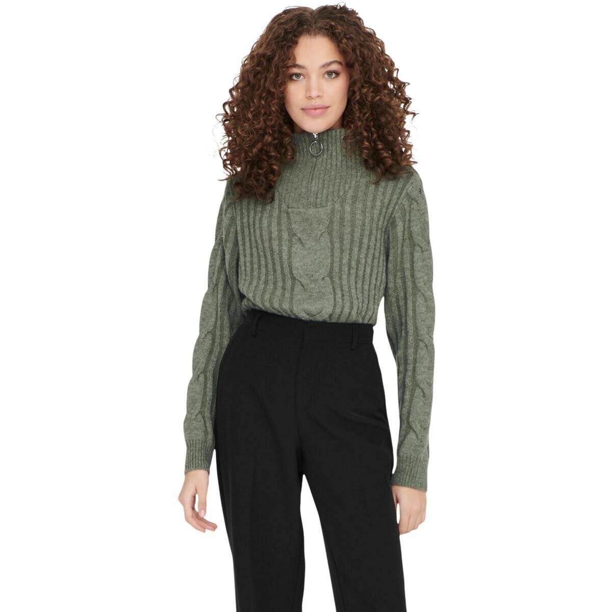 Jacqueline De Yong Îmbracaminte JDYANDREA L/S ZIP CABLE PULLOVE KNT NOOS 15242811