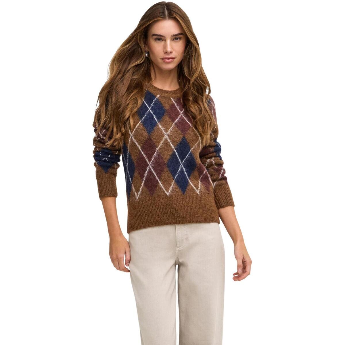 Jacqueline De Yong Îmbracaminte Jdyreese L/S O-Neck Argyle Pullover Knt 15385711