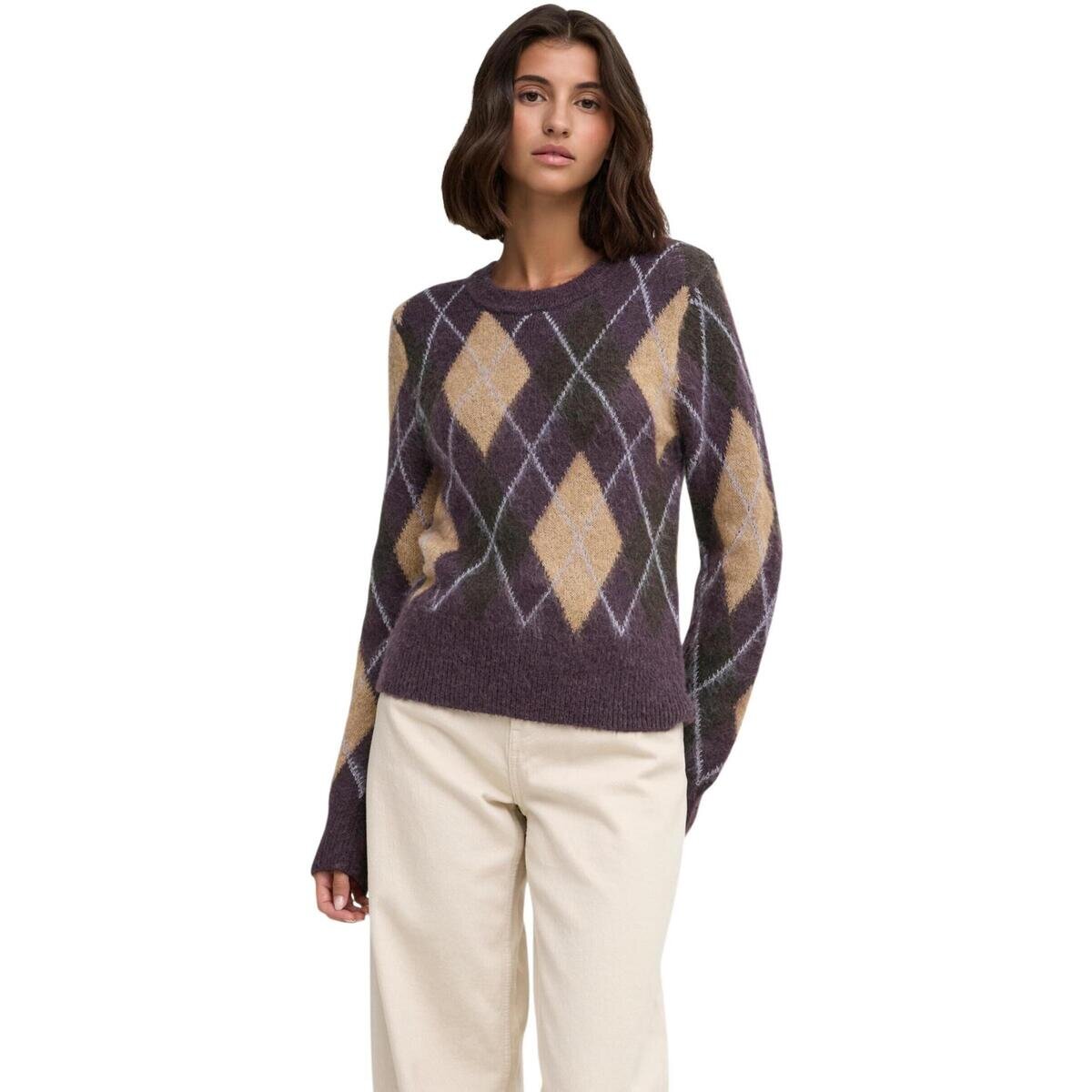 Jacqueline De Yong Îmbracaminte Jdyreese L/S O-Neck Argyle Pullover Knt 15385711