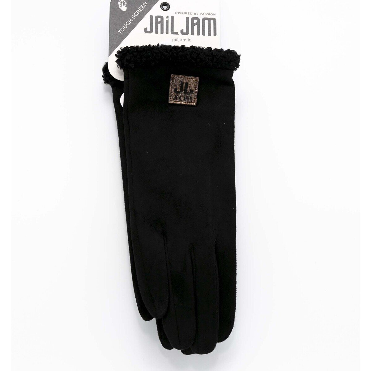 Jail Jam Accesorii Honey Bee Guanti Finto Camoscio C/Bordino Pelo