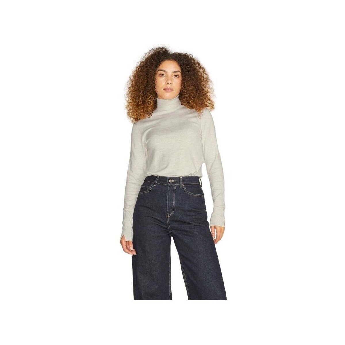JJXX Îmbracaminte Malha Ava L/S Roll Neck - Snow White