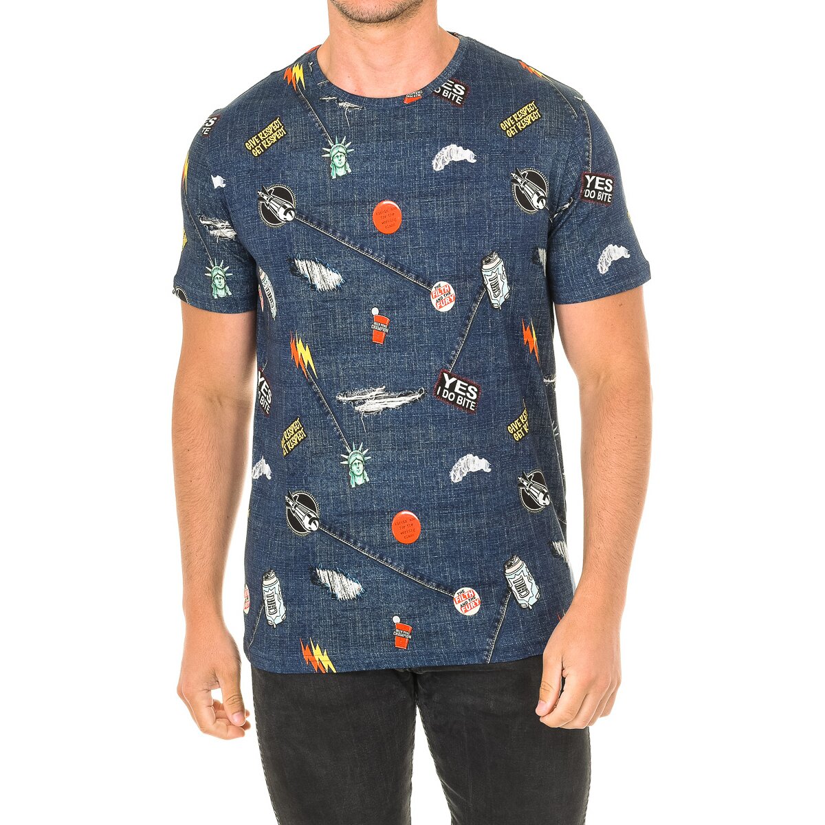 John Frank Îmbracaminte JFTD01-RIPPED-MULTICOLOR