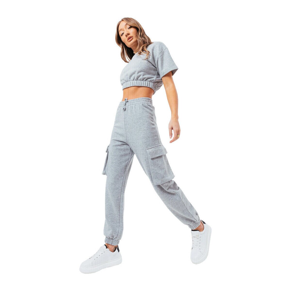 Justhype Ltd Îmbracaminte Sweat Crop T-Shirt-Cargo Joggers