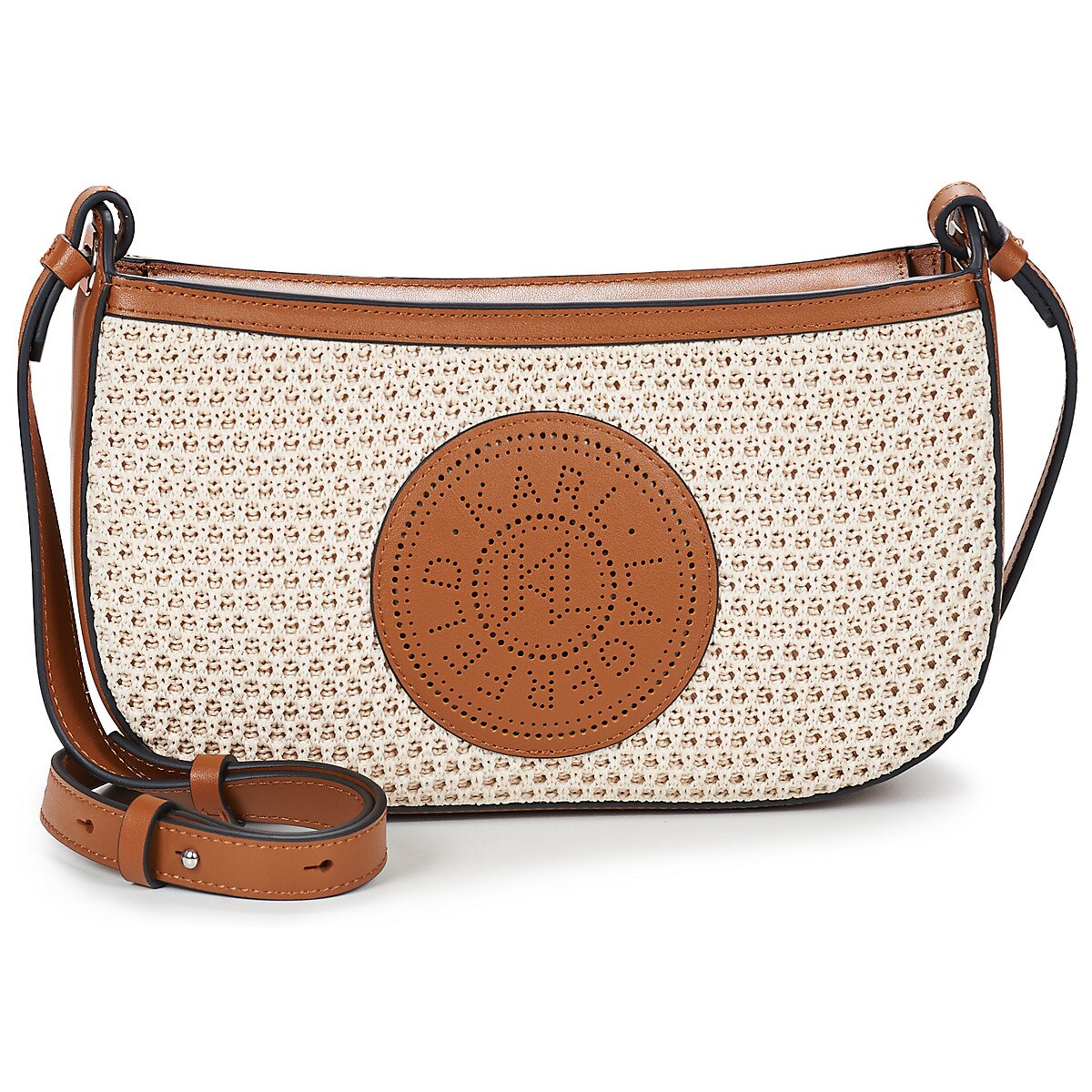 Karl Lagerfeld Genti K/CIRCLE SADDLE CB RAFFIA MESH