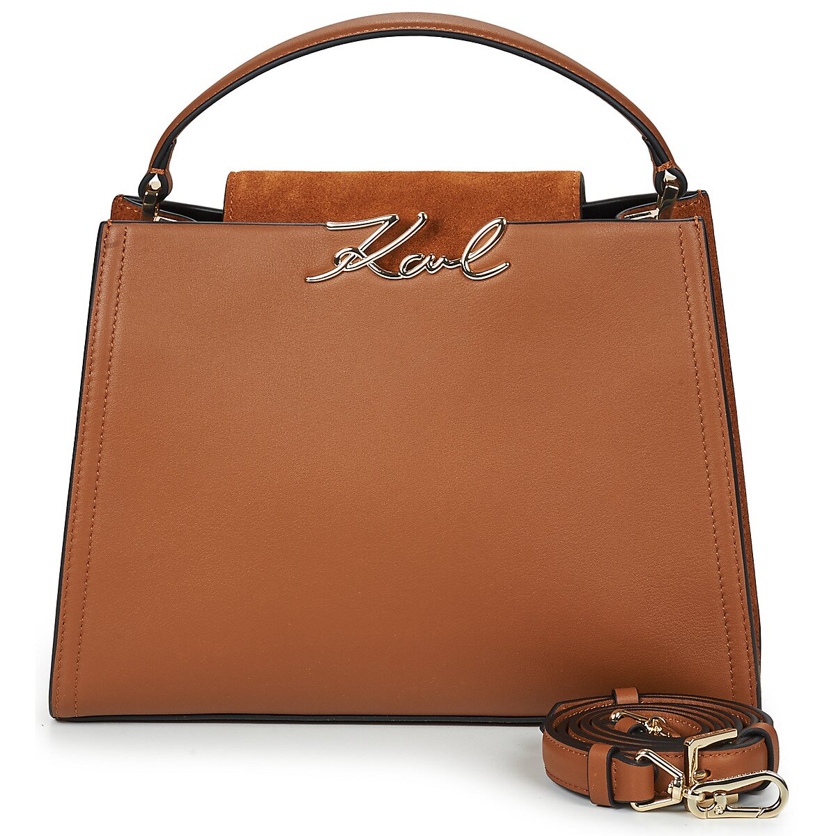 Karl Lagerfeld Genti K/SIGNATURE MD TOP HANDLE SUED