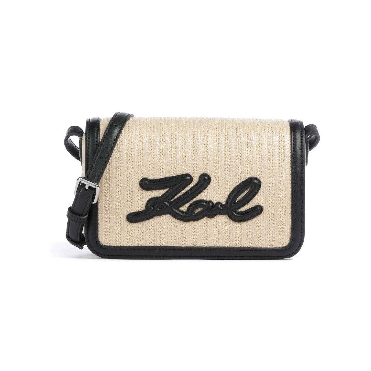 Karl Lagerfeld Genti K/signature Raffia Crossbo