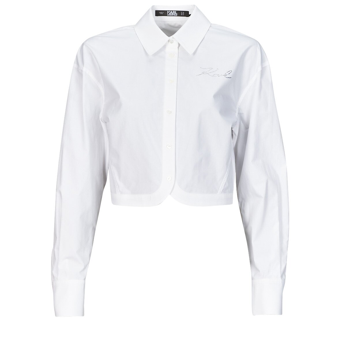 Karl Lagerfeld Îmbracaminte crop poplin shirt