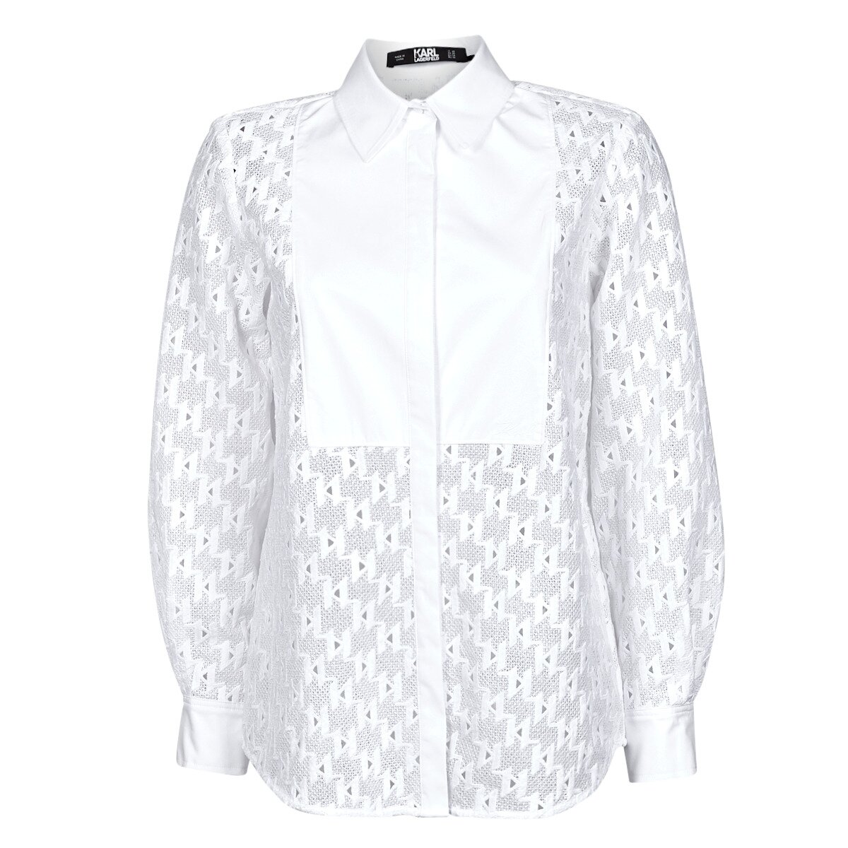 Karl Lagerfeld Îmbracaminte KL MONOGRAM LACE BIB SHIRT