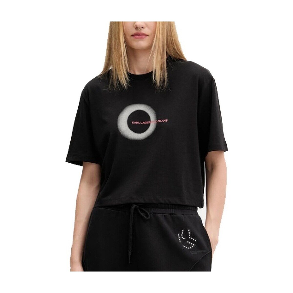 Karl Lagerfeld Îmbracaminte Klj Boxy Eclipse Graphic T