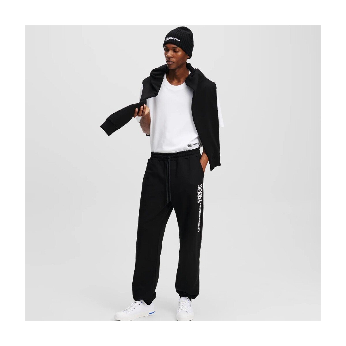 Karl Lagerfeld Îmbracaminte Klj Text Logo Slim Sweatpa