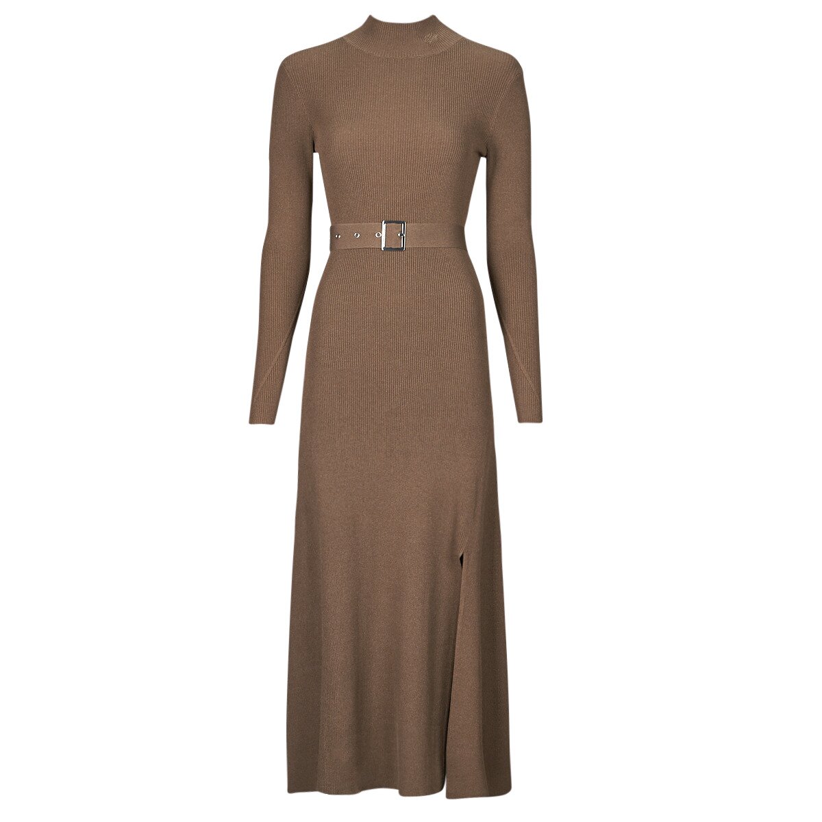 Karl Lagerfeld Îmbracaminte LSLV BUCKLE BELT KNIT DRESS