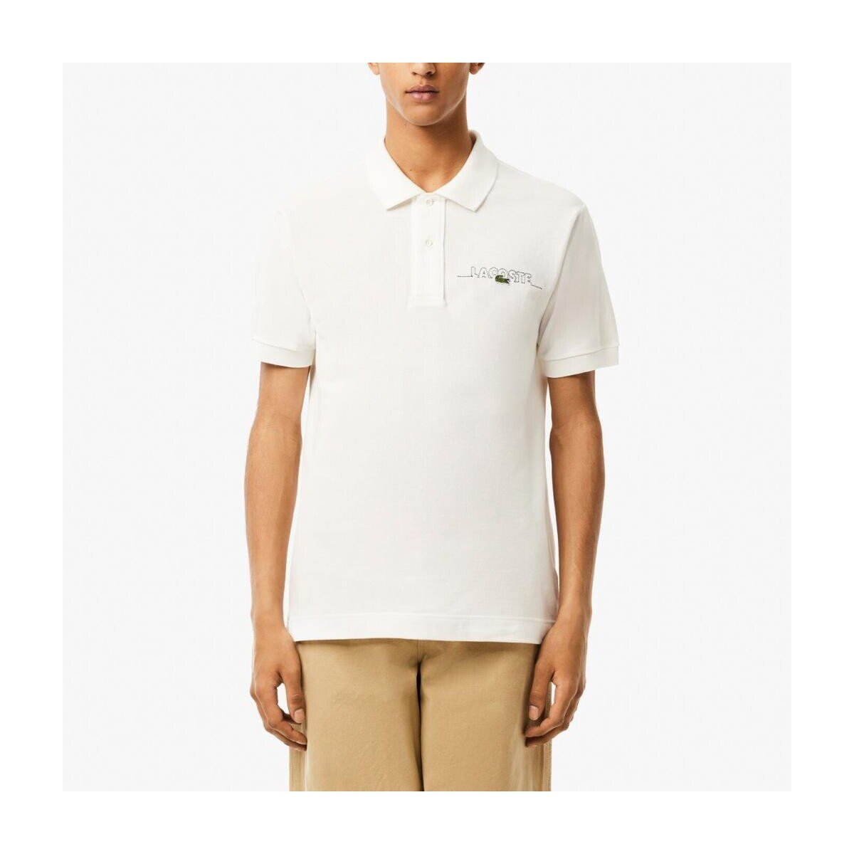Lacoste Îmbracaminte Short Sleeved Ribbed Collar