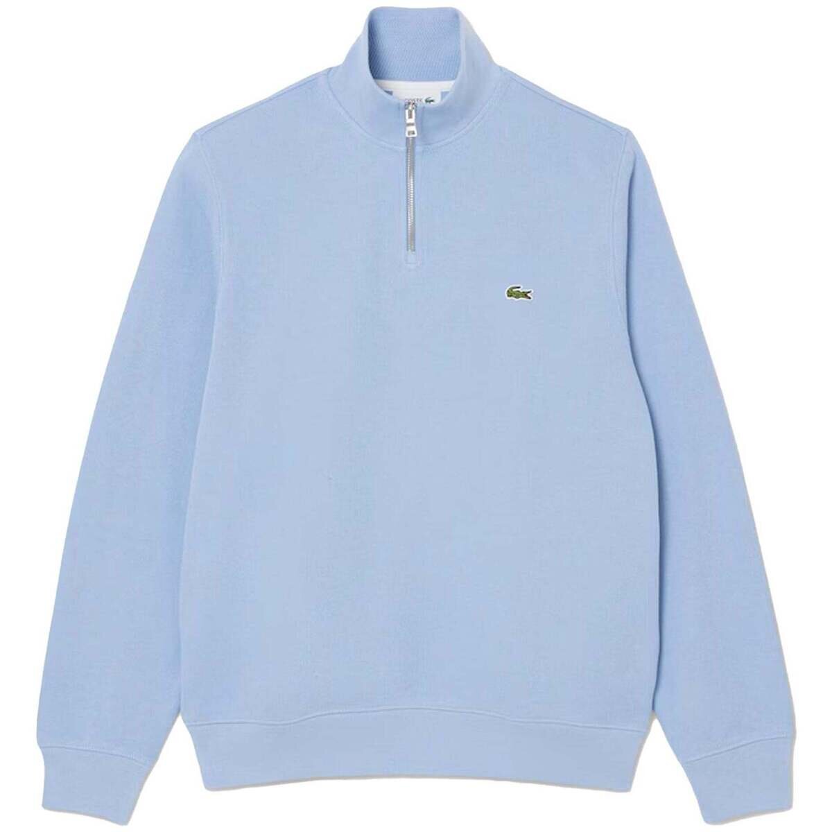 Lacoste Îmbracaminte Zip-Up High Neck Interlock Sweatshirt Light Blue