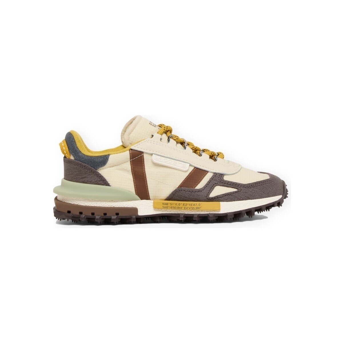 Lacoste Pantofi Elite Active Sneakers - Off White/Dark Brown