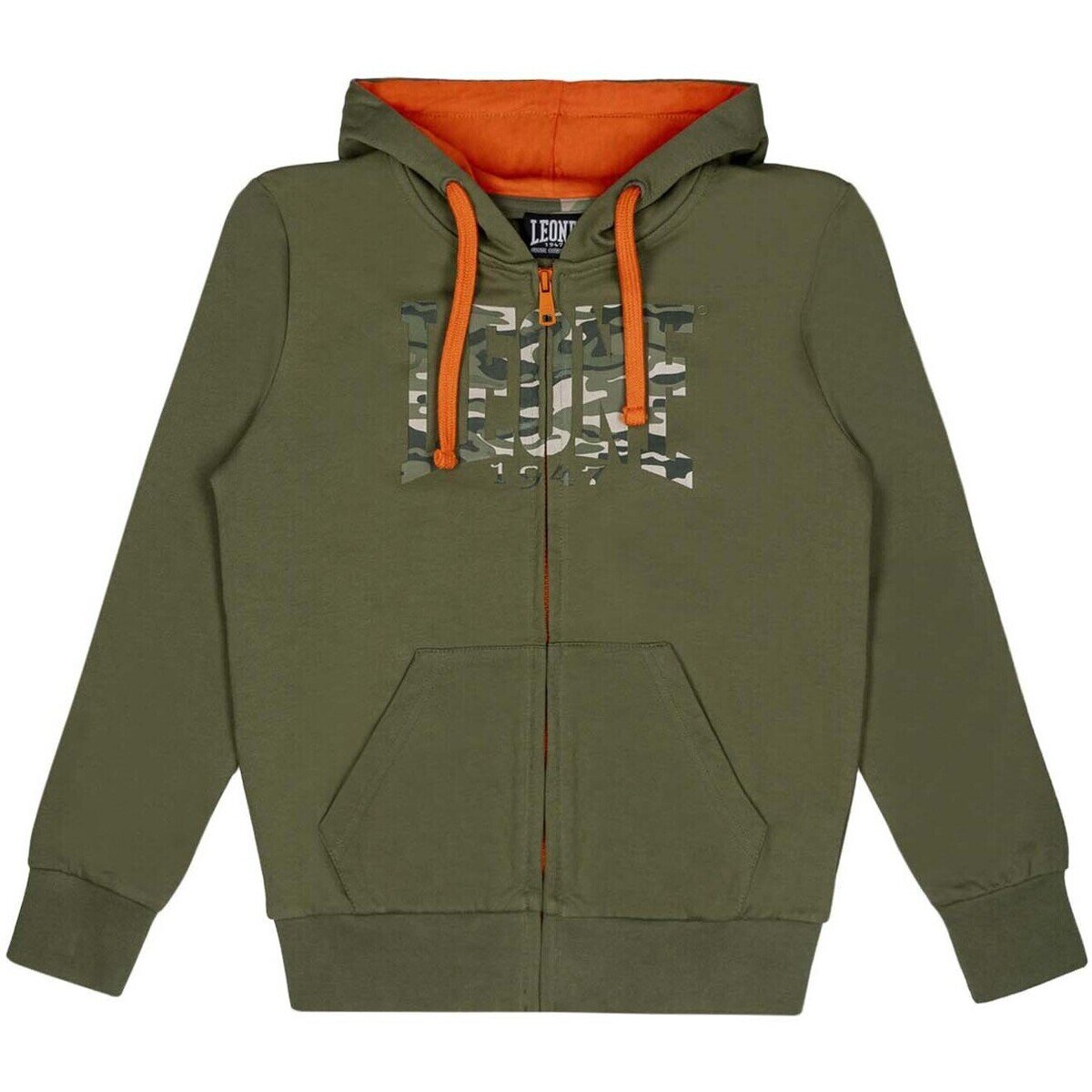 Leone 1947 Îmbracaminte Boy Hoody Full Zip Camouflage