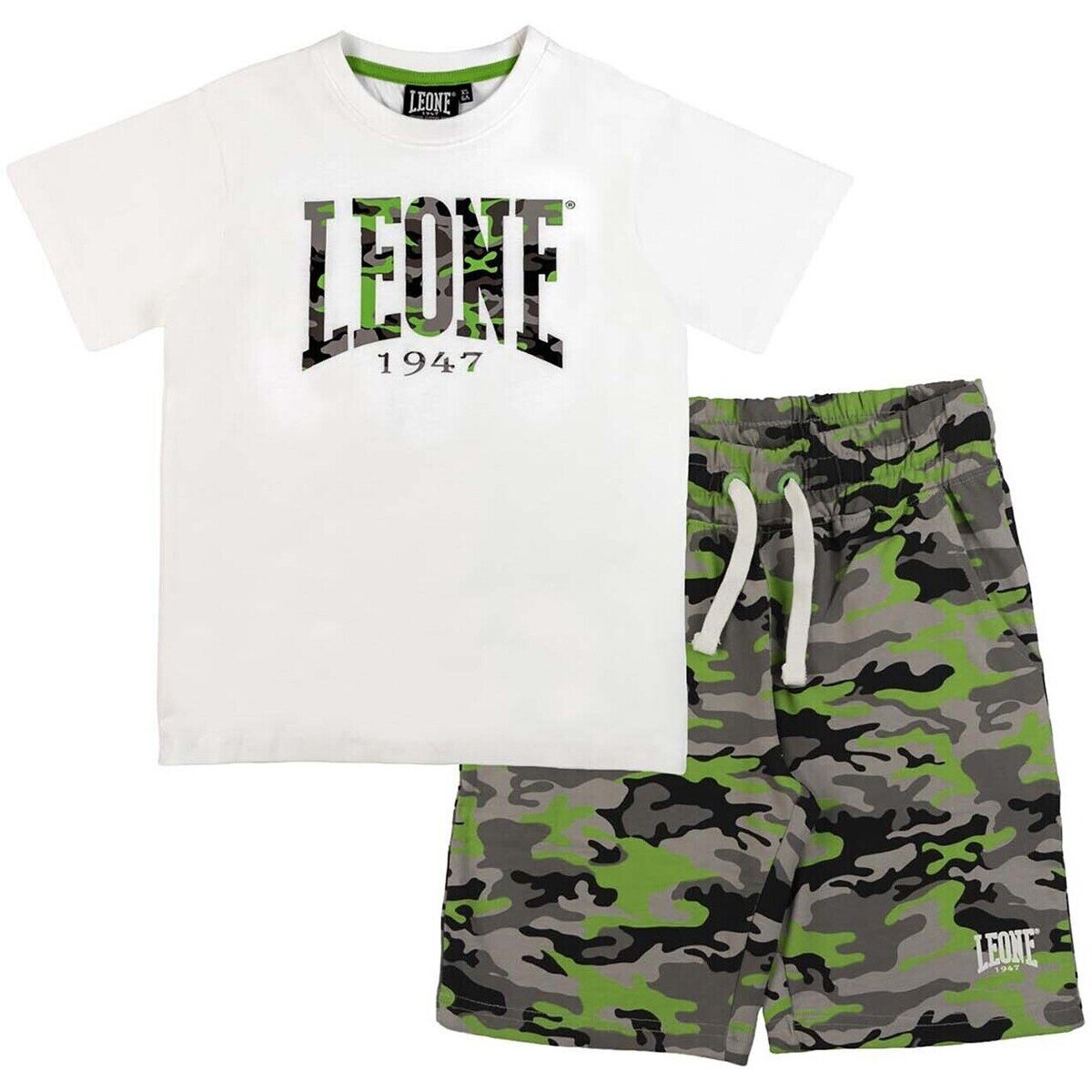 Leone 1947 Îmbracaminte Boy Sets T-Shirt + Bermuda Military Fluo