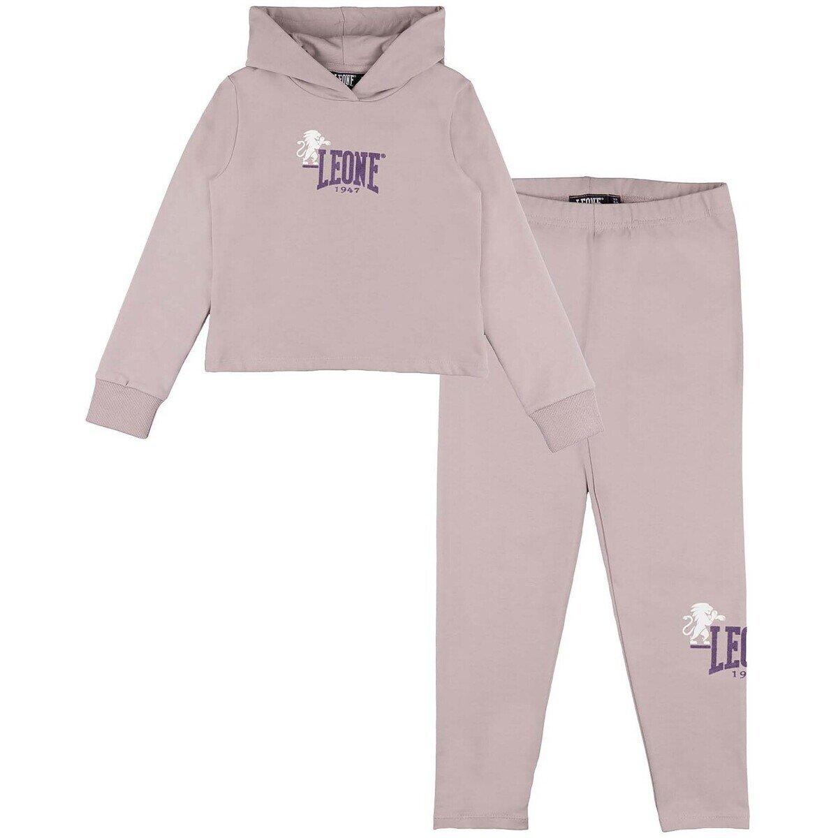 Leone 1947 Îmbracaminte Girl Hoody + Leggings Lavender