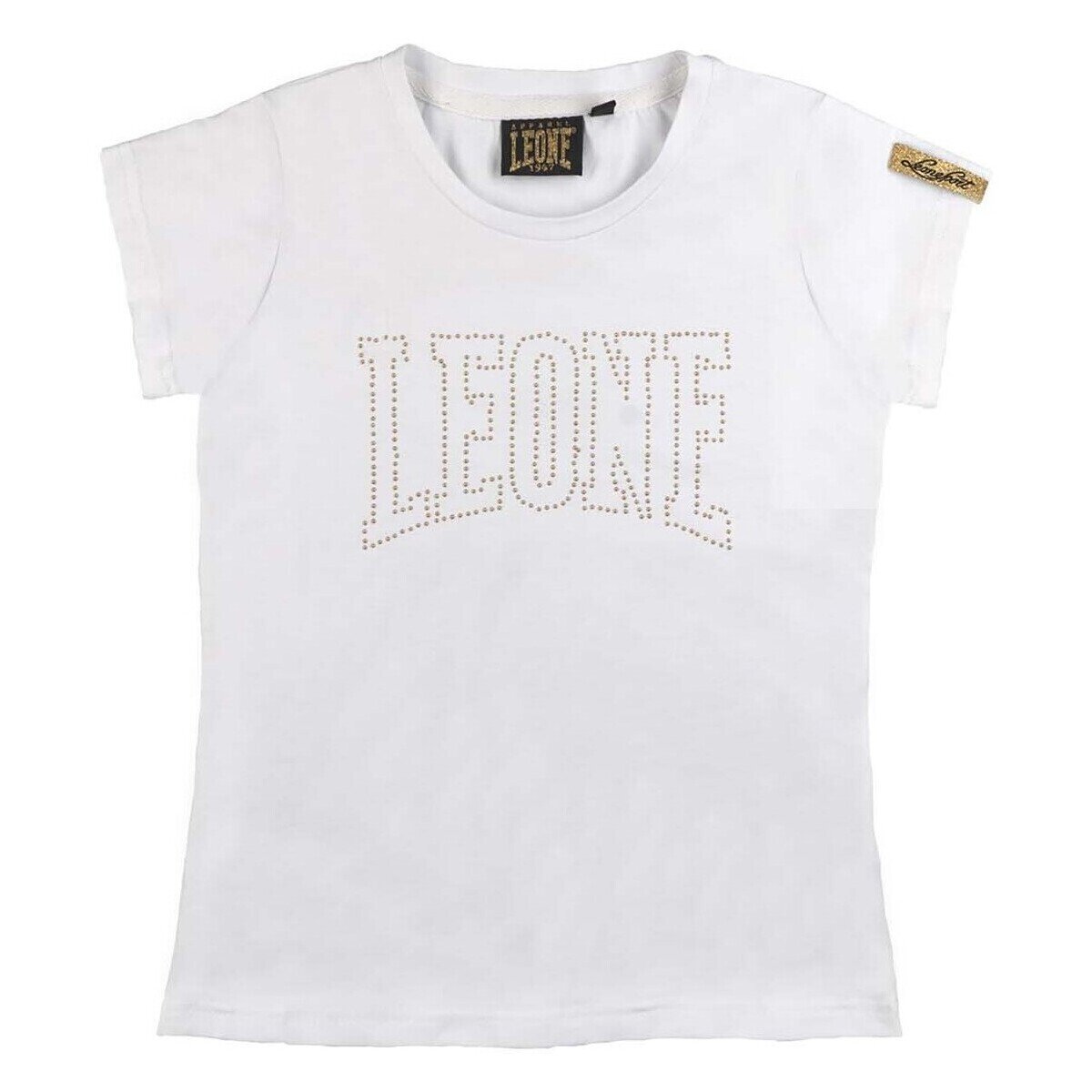 Leone 1947 Îmbracaminte Girl T-Shirt Short Sleeves Sporty Gold
