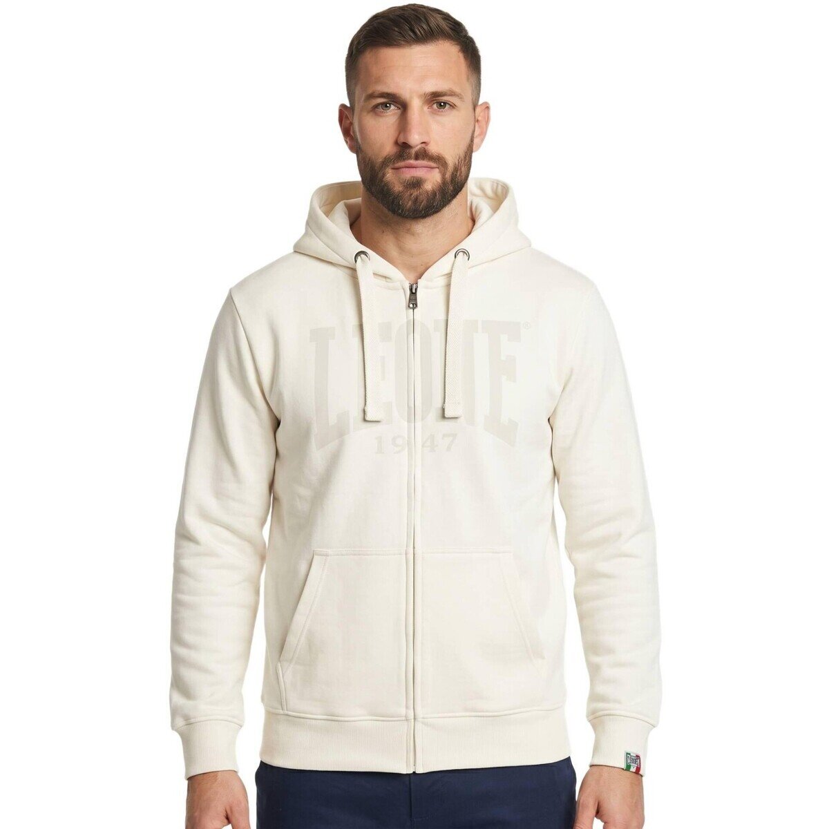 Leone 1947 Îmbracaminte Man Full Zip Big Logo