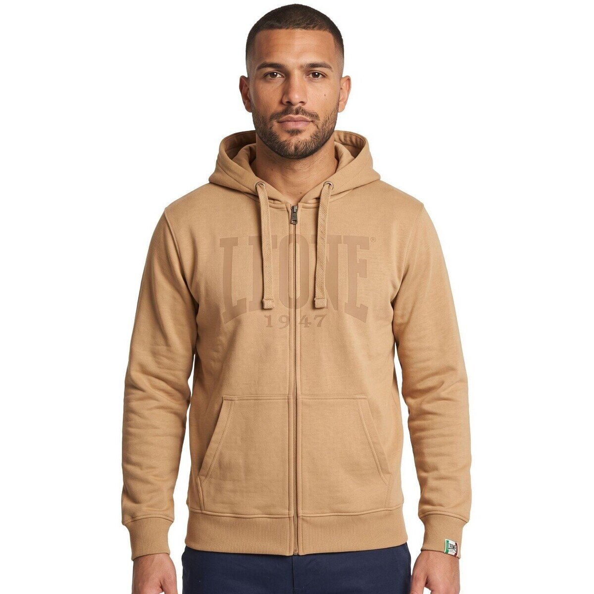 Leone 1947 Îmbracaminte Man Full Zip Big Logo