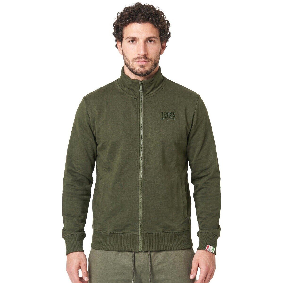 Leone 1947 Îmbracaminte Man Full Zip High Collar Small Logo
