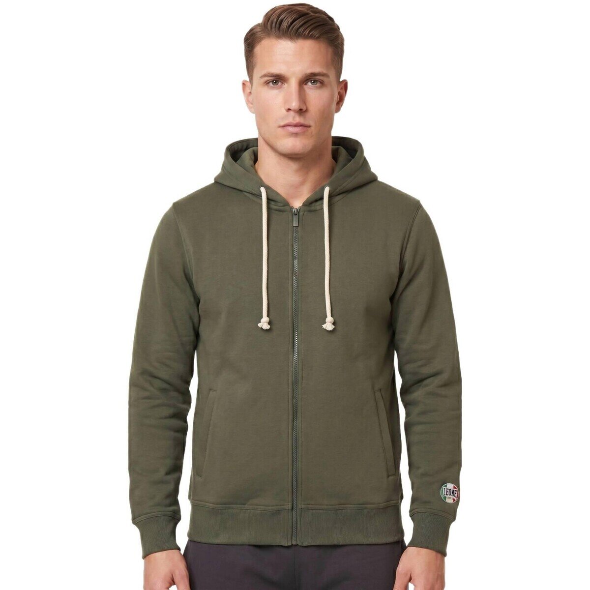 Leone 1947 Îmbracaminte Man Full Zip Patch