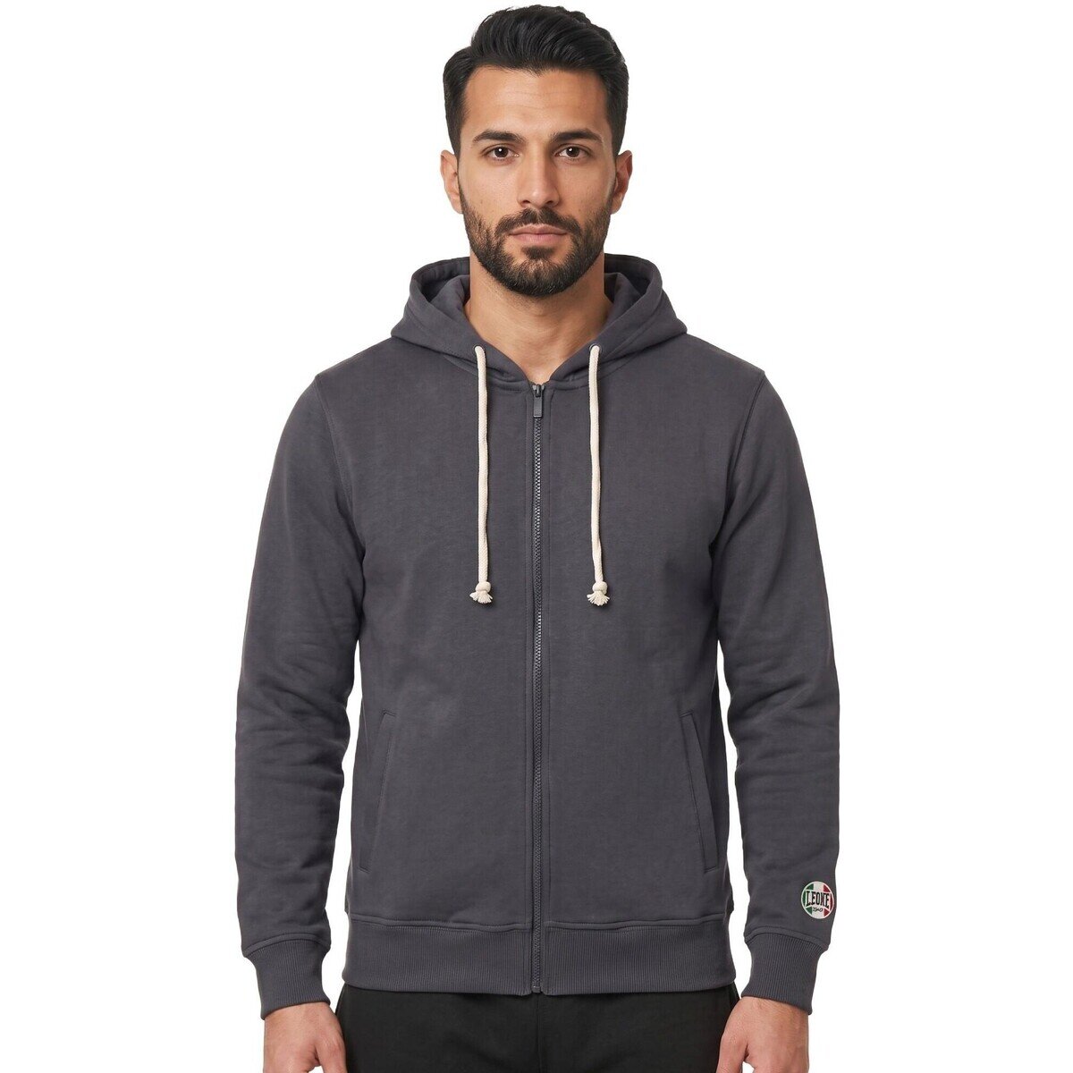 Leone 1947 Îmbracaminte Man Full Zip Patch