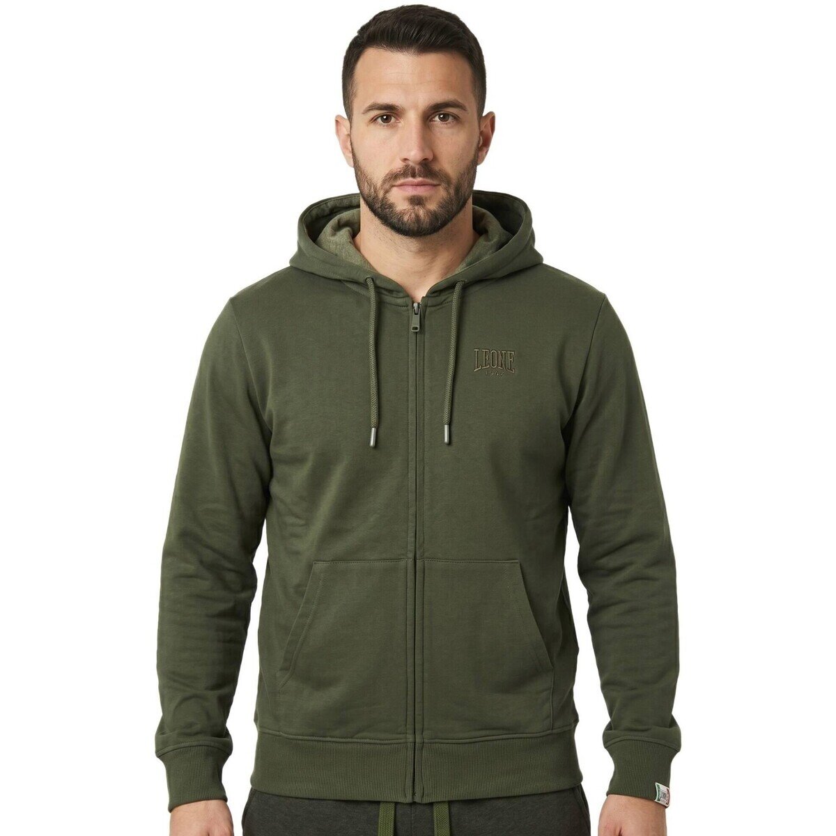 Leone 1947 Îmbracaminte Man Full Zip Small Logo