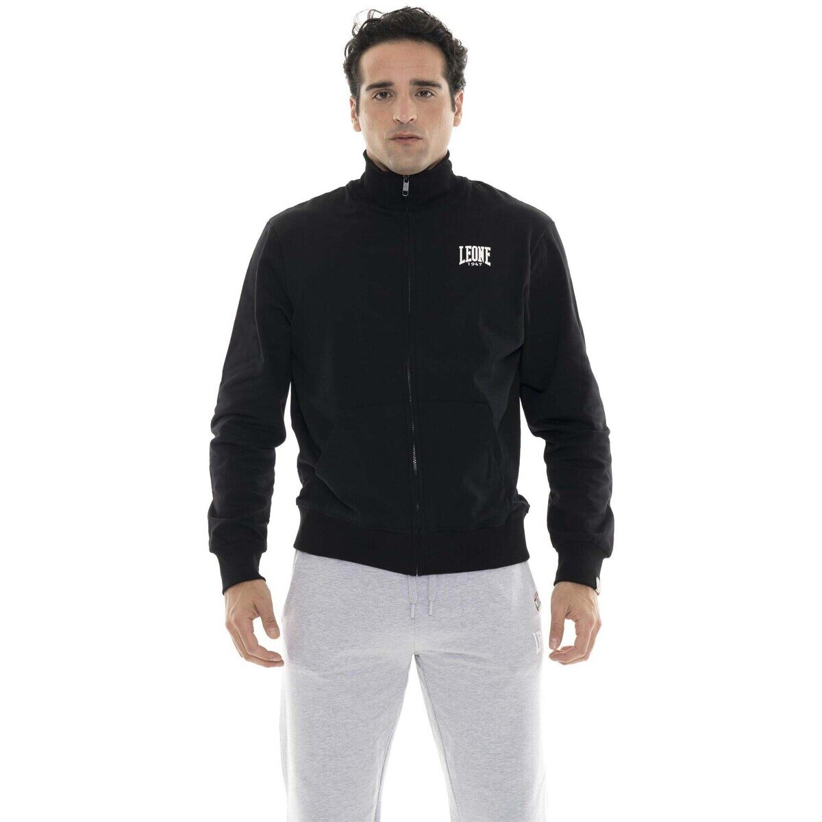 Leone 1947 Îmbracaminte Man High Collar Full Zip Small Logo