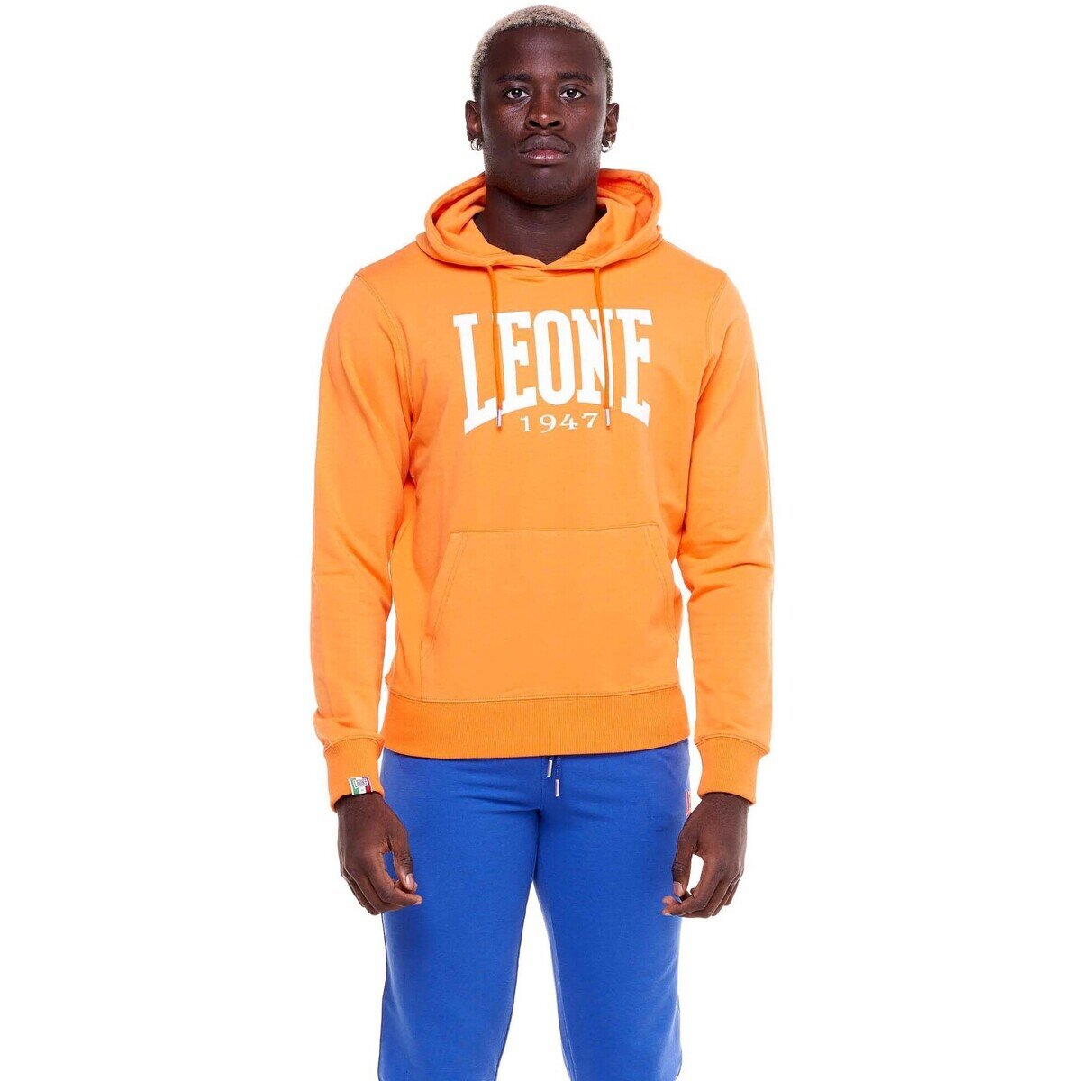 Leone 1947 Îmbracaminte Man Hoody Fleece Big Logo Not Brusched