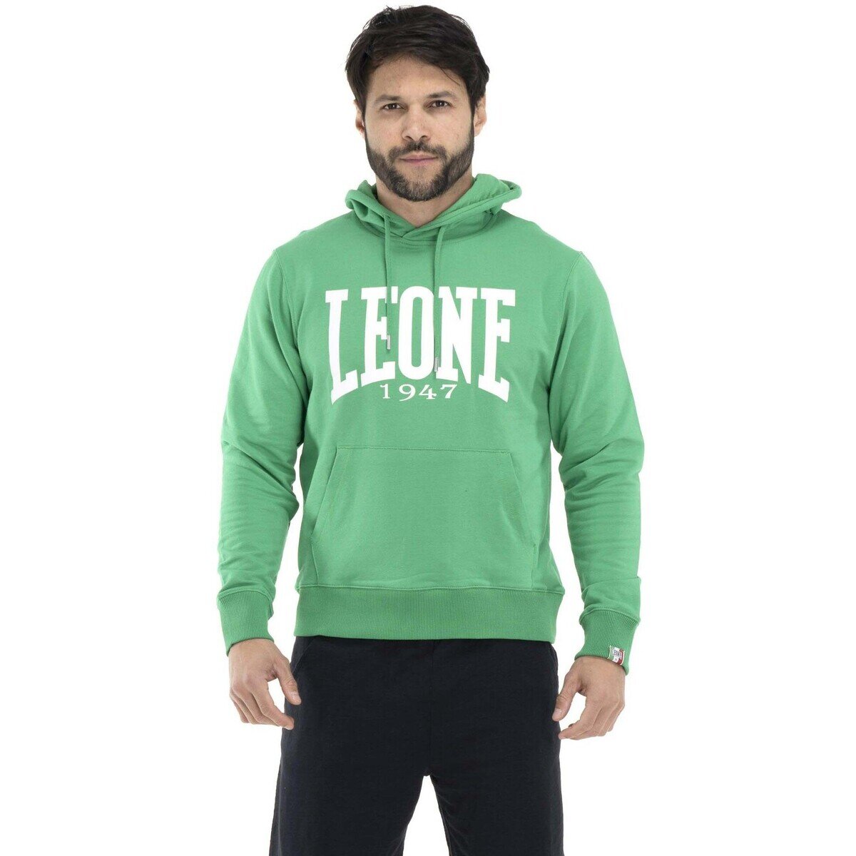 Leone 1947 Îmbracaminte Man Hoody Fleece Big Logo Not Brusched