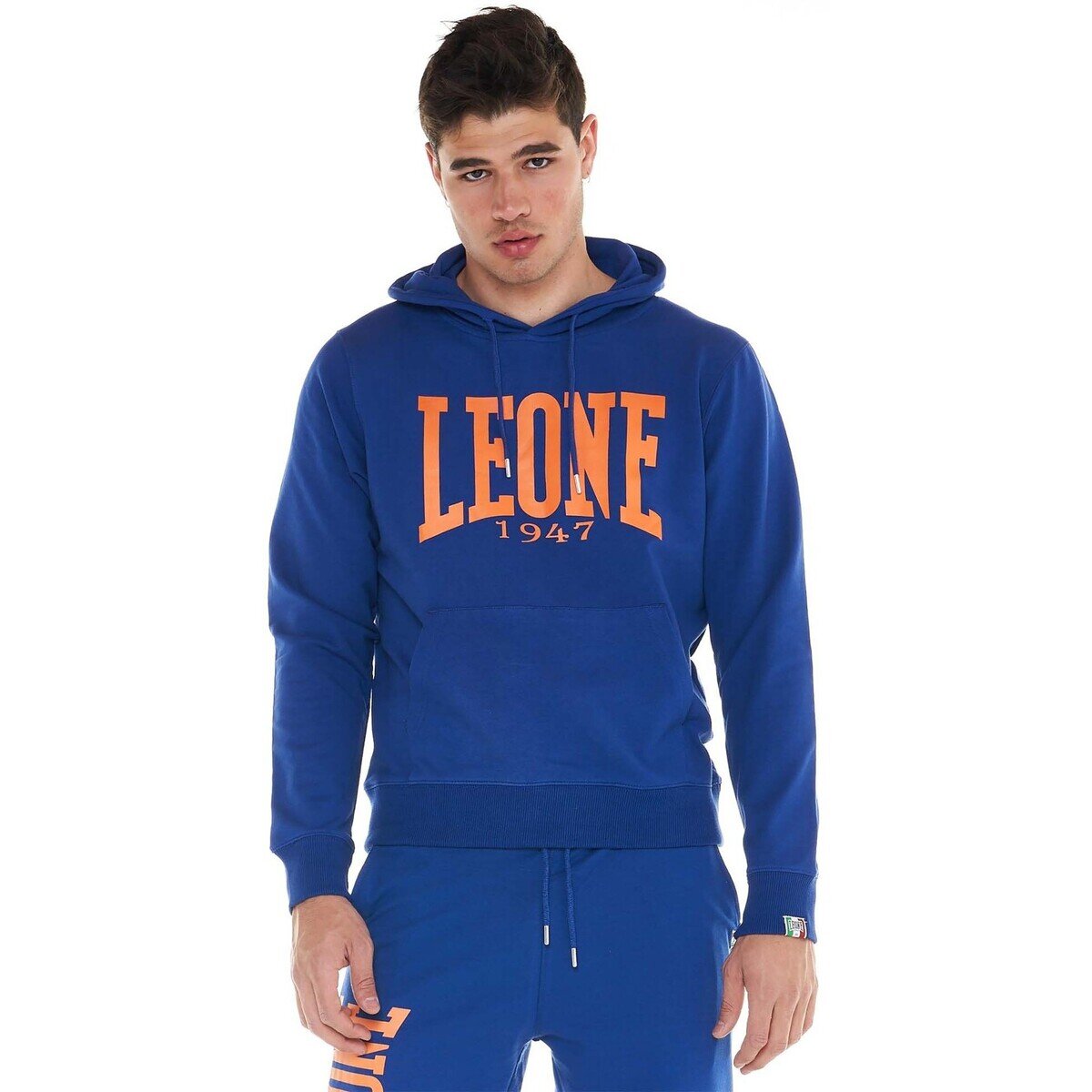 Leone 1947 Îmbracaminte Man Hoody Fleece Big Logo Not Brushed